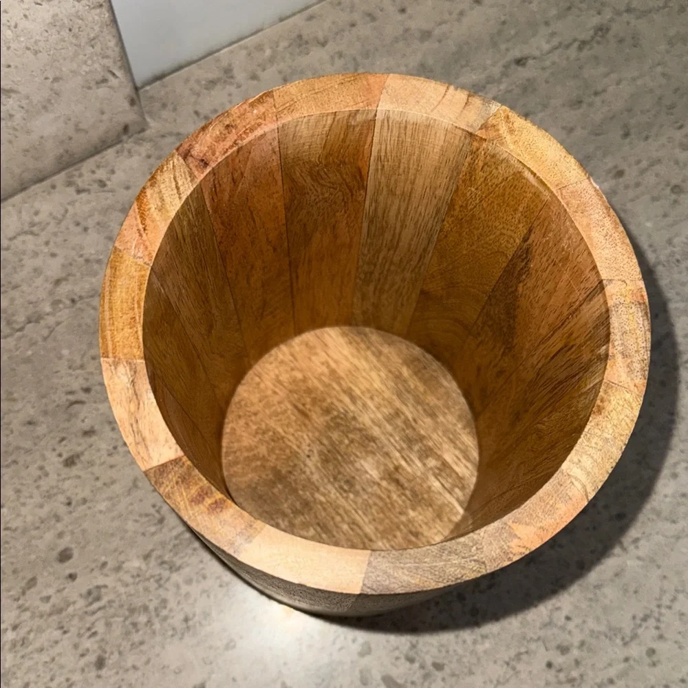 Crate&Barrel Wood Utensil Caddy